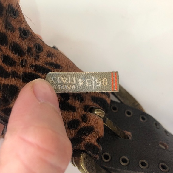 Nanni Leopard and Gold Metal Belt Sz 34 main image 4